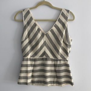 Structured striped top